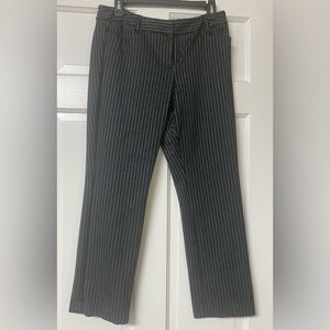 New York & Company Black Striped Dress Pants